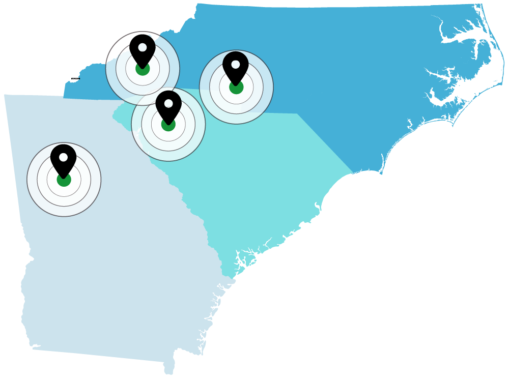 Service Area map